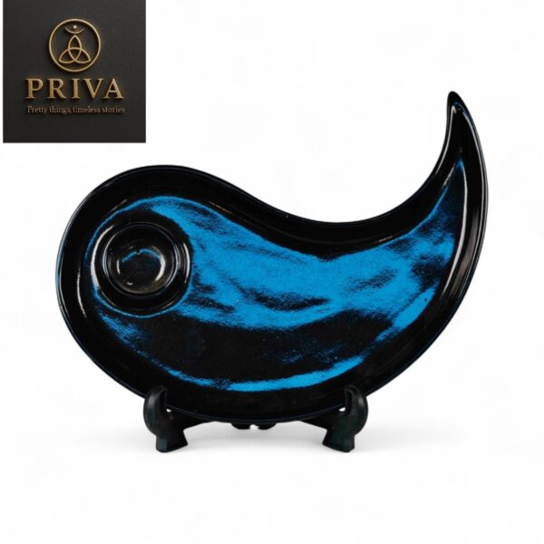 Priva Abstract Ceramic Platter (11”)